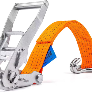 Nhiệm vụ nặng nề hàng hóa lashing vành đai 5 Tấn Công suất Polyester Ratchet vành đai cho vận chuyển an toàn - Product Image 1
