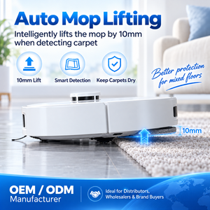 Robot aspirateur 20000Pa avec navigation LDS, vidage automatique, lavage et séchage des serpillères, réservoir d'eau 4L, application Tuya, vente en gros usine OEM ODM - Product Image 5