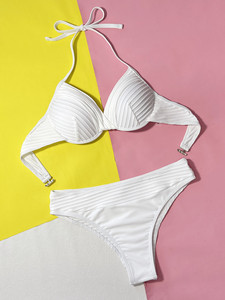 Nouveau design d'été WG : Maillot de bain deux pièces push-up à armatures pour femmes, sexy, <span class=keywords><strong>micro</strong></span> <span class=keywords><strong>bikini</strong></span> pour grandes poitrines - Product Image 5