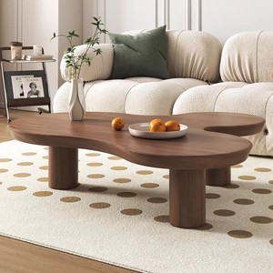 Mesa de Centro de Madera Maciza de Pino Antiguo, Estilo Nórdico Retro, Diseño Multifuncional Silent Wind, Muebles para Sala de Estar - Product Image 3