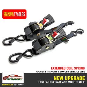 FT11-Z252 헤비 듀티 25mm 750KG 자동 개폐식 래칫 타이 다운 스트랩 10FT/15FT 폴리에스터 벨트 소재 라쳇 타이 타입 - Product Image 3