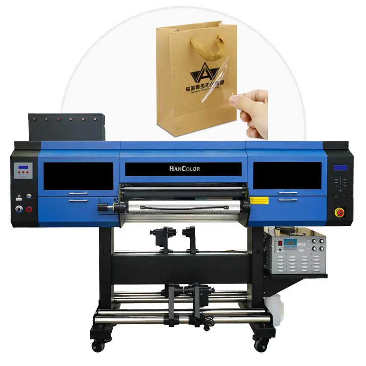 Mumulticolor 60cm uv dtf impressora plana jato de tinta uv dtf 60cm rolo para rolar uv dtf 60cm filme 3D máquina de impressora