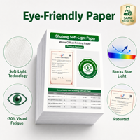 Papel de Protección Ocular para la Escuela, Color Crema, para Tareas Escolares, Filtro de Luz Azul, Bajo Reflejo, 80gsm, EN71, al por Mayor para el Aula