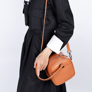 Designer de luxe en cuir véritable femmes fermeture à glissière épaule fourre-tout sac à main Style de mode sac de messager doublure en Polyester - Product Image 2
