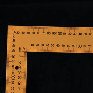 Regla cuadrada de acero amarilla de 100 cm, herramienta de medición de ángulo recto de metal para carpintería, dibujo técnico y enseñanza - Product Image 3