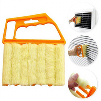 Brosse de nettoyage manuelle en plastique écologique à 7 lames pour le nettoyage des fenêtres et des stores domestiques