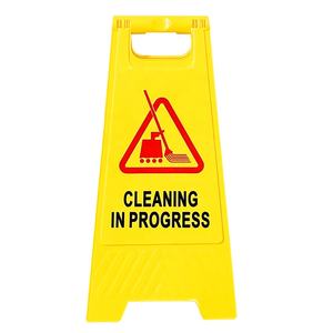 Mini sarı plastik bir şekil dikkat ıslak zemin uyarı levhası kurulu - Product Image 4