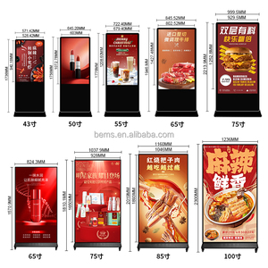 Tầng đứng 55 inch 43/65/75/86/98 kỹ thuật số biển <span class=keywords><strong>media</strong></span> <span class=keywords><strong>player</strong></span> trong nhà/ngoài trời LED/LCD Totem hiển thị quảng cáo màn hình Màn hình - Product Image 5