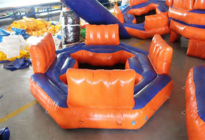 Canapé-lit flottant gonflable géant hermétique en PVC, <span class=keywords><strong>plateforme</strong></span> gonflable avec dossier inclinable pour parc aquatique - Product Image 5