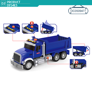 Ensemble de jouets anti-Friction avec son lumineux, <span class=keywords><strong>camion</strong></span> de construction, voiture à benne - Product Image 3