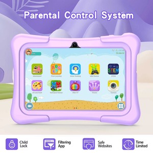 Tablette éducative pour enfants tendance de 7 pouces, prend en charge le mode de protection des yeux et la contrôle parental, avec étui antichoc, excellent cadeau d'anniversaire - Product Image 1