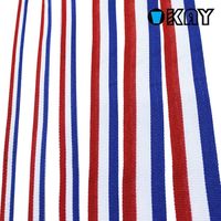OKAY Ruban à rayures de drapeau de pays rouge blanc bleu pour ruban gros-grain en polyester à rayures classiques de qualité médaille