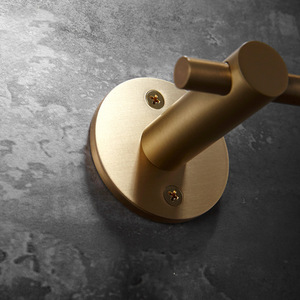 Portasciugamani lungo in ottone massiccio di <span class=keywords><strong>dimensioni</strong></span> personalizzate Rails portasciugamani da parete in rame dorato da 55cm per cucina nordica europea - Product Image 5