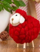 Mouton en feutre fait à la main en Chine feutre de coeur blanc WondersGrey Wool Sheep