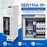 Medidor Eléctrico Monofásico para Centros Comerciales, Montaje en Riel DIN, 100A, RS485, Modbus RTU Directo, Pantalla LCD, 8 Tarifas