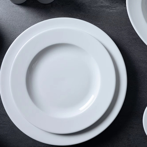 PITO Ensembles d'assiettes à dîner en céramique blanche en porcelaine pour restaurant <span class=keywords><strong>Assiette</strong></span> plate en céramique blanche <span class=keywords><strong>Assiette</strong></span> en porcelaine - Product Image 3
