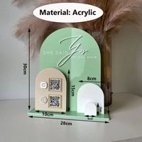 Panneau de table personnalisé en acrylique, plaque Facebook, panneau de médias sociaux pour entreprise, panneau QR en acrylique pour décorations de mariage écologiques