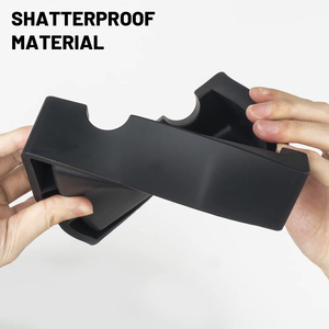 Cendrier en silicone pour cigares, grand cendrier d'extérieur pour patio, quatre fentes, accessoires pour fumeurs, résistant à la chaleur, incassable, carré - Product Image 5