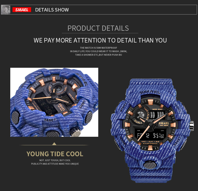 SMAEL 8001 unique design plastic digital watch  in stock sports watch for sale