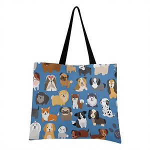 Sac de rangement pliable personnalisé en tissu Oxford, motif dessin animé, écologique, réutilisable, imperméable, pour le shopping et les voyages - Product Image 4