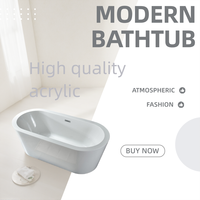 Baignoire autoportante ovale moderne en acrylique pour bains relaxants en intérieur, idéale pour les hôtels, les villas ou la vente en gros pour usage domestique