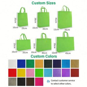 Bolsas de Compras de Tela Reciclable Impresas Personalizadas, Bolsa de Compras Ecológica, Bolsas de Compras No Tejidas con Logotipo - Product Image 3