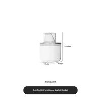 Contenants Alimentaires en Plastique Transparent Anti-Odeur Hermétiques avec Couvercle Gradué 0,5-1L pour Stocker Céréales, Noix et Aliments Secs en Cuisine