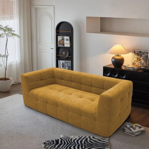 Sofá Seccional de Dos Plazas Tapizado Contemporáneo, Diseño que Ahorra Espacio, Embalaje Plano, Cubierta de Terciopelo, Exportador de Dongguan - Product Image 1