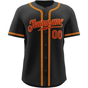Camiseta de Béisbol Personalizada Unisex para Adultos, con Nombre y Número Bordados, Talla Grande, Cuello de Béisbol, Camisa Deportiva - Product Image 1