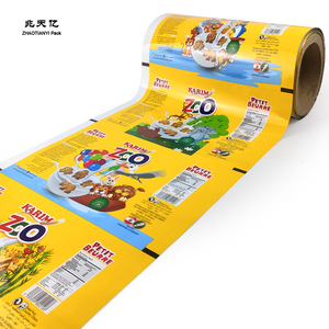 Film d'emballage de Biscuits en plastique imprimé en usine directe Film d'emballage d'emballage d'animal de dessin animé BOPP blanc métallique personnalisé - Product Image 2