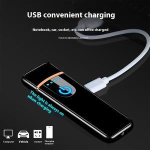 Mini USB sensibile al tocco ricarica metallo <span class=keywords><strong>accendino</strong></span> <span class=keywords><strong>personalizzato</strong></span> creativo pubblicità digitale accendisigari <span class=keywords><strong>regalo</strong></span> - Product Image 3