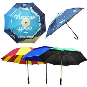 Parapluie de golf de 30 pouces avec impression de logo de marque, imperméable, protection UV, ouverture automatique, logo personnalisé - Product Image 3
