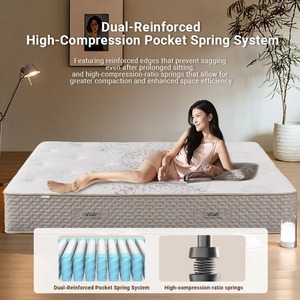 Colchón Ortopédico AIDI Euro Top, Suministro de Fábrica, Enrollable <span class=keywords><strong>en</strong></span> Caja, con Espuma Viscoelástica para Masajes, Tamaño Queen, para Dormir - Product Image 4