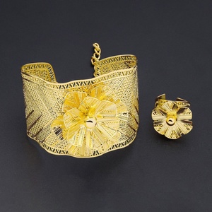 Jxx - Nuevo Juego de Joyería Chapada en Oro de 24K para Mujer, Venta al por Mayor, Conjuntos de Latón Chapado en Oro de 24K para Bodas, Fiestas, Compromisos y Aniversarios - Product Image 2