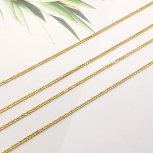 Hip Hop Style 18K Or Massif 1.5mm Plus Épais Chopin Lien Chaîne Collier À La Mode Permanent Bijoux pour Hommes et Femmes - Product Image 2