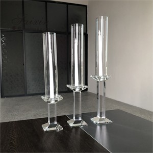 Hot Set <strong>Tall</strong> Crystal Hurricane Candle Holder for Wedding Table Elegant Table Centerpieces in Crystal <strong>Lantern</strong> &amp; Jar Styles - Product Image 2