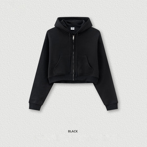 เสื้อฮู้ดซิปสีพื้นสไตล์วินเทจคุณภาพสูงแบบสั่งทำพิเศษ ทรงหลวม สั้น สไตล์ Spice Girls - Product Image 6