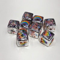 Perles focales carrées en acrylique effet feu d'artifice arc-en-ciel, base argentée, accessoires de perles DIY, breloques pour téléphone, porte-clés, sac, fournitures de perles en vrac