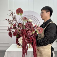 Boule de fleurs en soie faite à la main de haute qualité, neuve, pour mariage, Saint-Valentin, fête des mères, longue durée