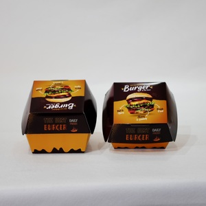 Contenedor de comida para llevar de papel plateado plegable con extremos doblados, directo de fábrica profesional, para entrega de fideos y arroz frito - Product Image 4