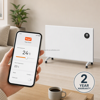 Radiateur infrarouge intelligent en cristal de carbone 500W certifié CE GS, IP44 résistant aux éclaboussures, autoportant/montage au plafond