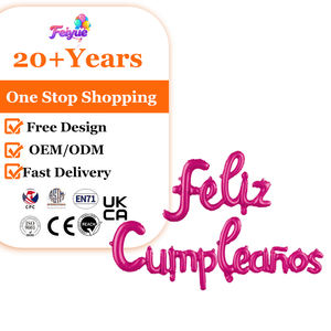 Globo de Aluminio de 16 Pulgadas con Letras en Español en Minúsculas 'Feliz Cumpleaños', Globos de Aluminio Conectados para Decoración de Fiestas de Cumpleaños - Product Image 1