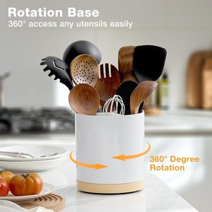 Nhà bếp nấu ăn đồ dùng chủ 360 ° xoay lớn đồ dùng <span class=keywords><strong>crock</strong></span> 6.3 "không thể phá vỡ cho Countertop cho trang trại nhà bếp trang trí nội thất - Product Image 2