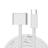 Cable Magnético 3 en 1 USB-C Tipo C PD140w Compatible con Mag3, Cable de Carga para Portátiles Mac de 14 y 16 Pulgadas - 6.6 pies