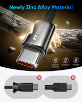 SUNGUY Nuevo Cable de Datos USB-C PD de 100W, Cable de Carga Rápida Tipo C, Cargador de Teléfono para Teléfono, Laptop y Uso en el Automóvil