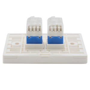 แผ่นปิดหน้าพอร์ตคู่ <span class=keywords><strong>RJ45</strong></span> สำหรับเครือข่าย Cat5e/Cat6/<span class=keywords><strong>Cat6A</strong></span> รุ่น 86 สีขาว ขายดี - Product Image 4