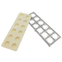 Moule à raviolis en métal à 12 trous, presse à pâtes, outil pour faire du chocolat, accessoires de cuisine, accessoires de pâtisserie, logo personnalisé OEM