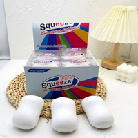 Vente en gros usine : Jouet sensoriel anti-stress à presser, en forme de boule de pudding au caramel et de bloc de construction, avec son croquant et simulation de boulette de maïs, sensation de chaleur
