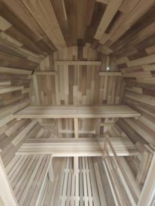 Sauna tonneau extérieur pour 4 personnes de bonne qualité à installation facile avec bardeaux d'asphalte - Product Image 4