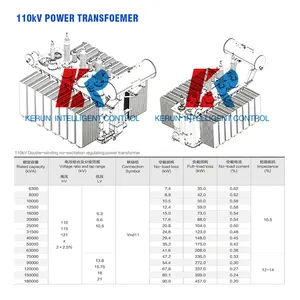 35kv-363kv/3.15kv-66kv 2000kVA-300mva Oil Immersed Large High Voltage Step Up Electric Power Transformer